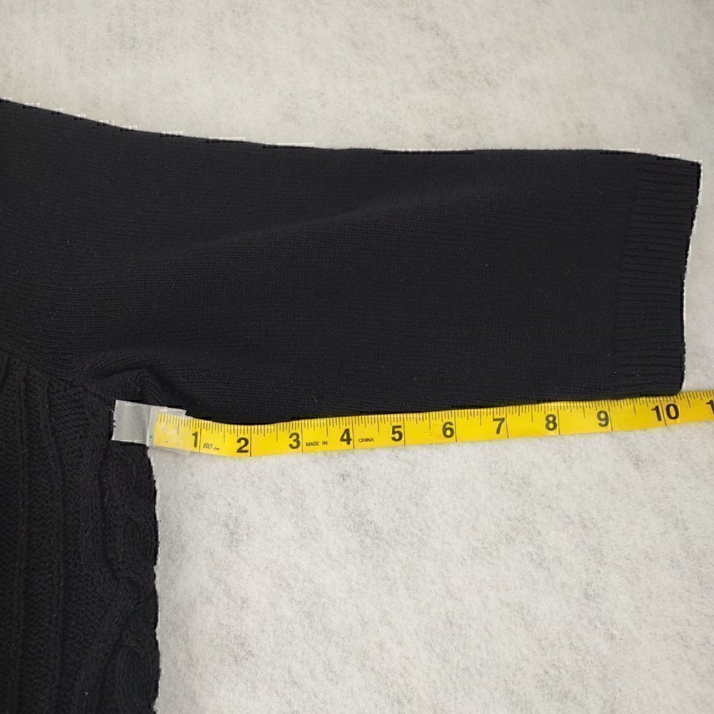 Croft & Barrow Black Cotton Blend Open Front Cardigan Long Sleeve Sweater Sze 1X - Picture 11 of 14